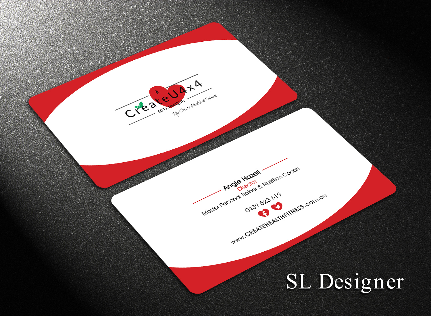 Business Card Design by SL Designer for Create Health & Fitness | Design #17909491