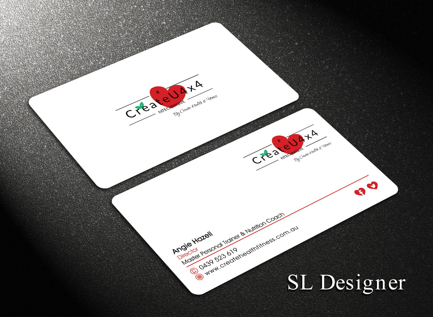 Business Card Design by SL Designer for Create Health & Fitness | Design #17909492
