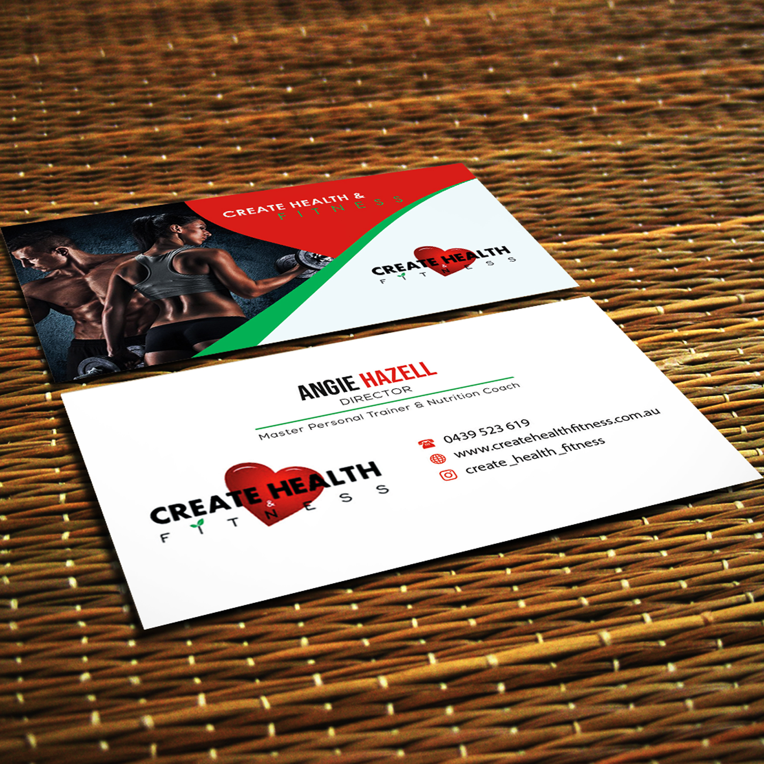 Visitenkarten-Design von Xclusive Designers für Create Health & Fitness | Design #17914760