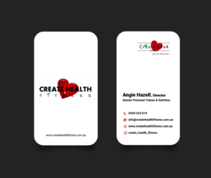 Business Card Design by Sarah Mathews for Create Health & Fitness | Design: #17911277