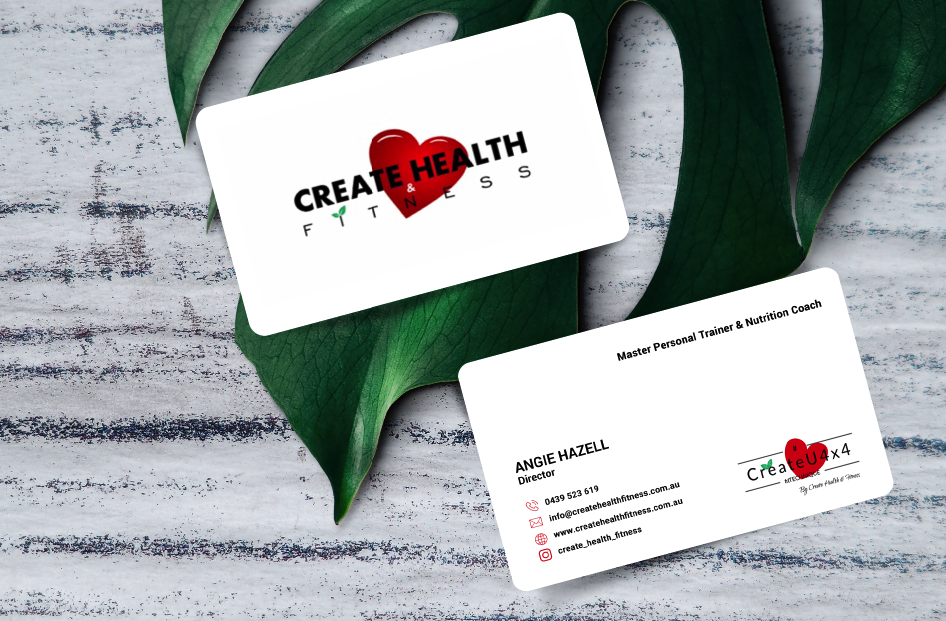Design de Carte de Visite par Sarah Mathews pour Create Health & Fitness | Design #17911279