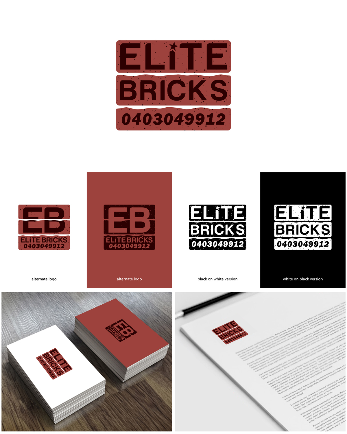 Logo Design by MoonFeather for Elite bricks  | Design #17935480