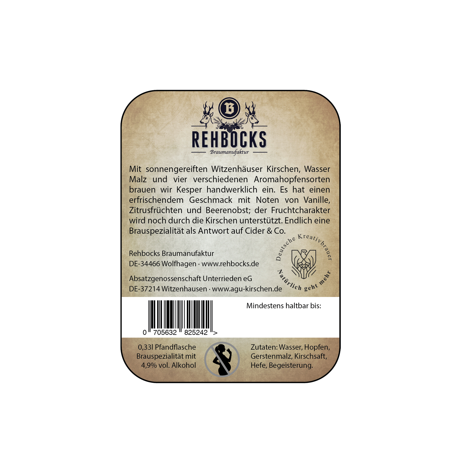 Label Design by deadPixel for Rehbocks Braumanufaktur | Design #18105749