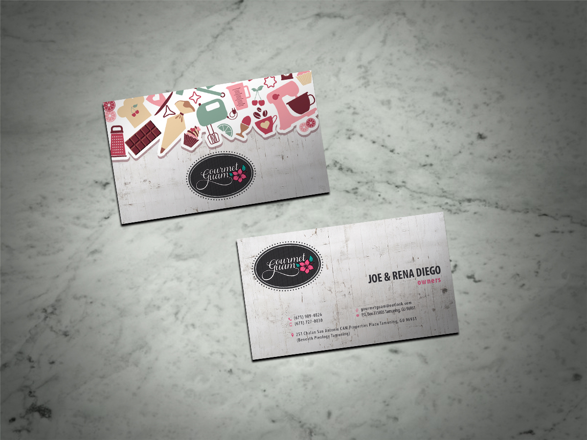 Diseño de Tarjeta de Presentación por Scorpius design para Gourmet Guam, Inc. | Diseño #17955542