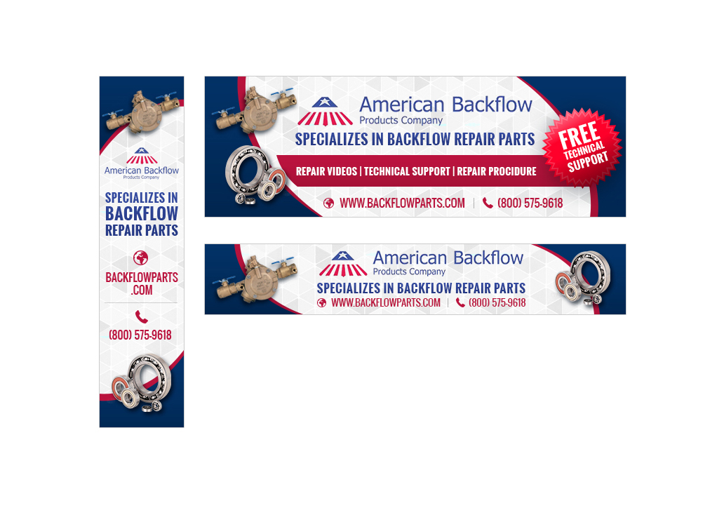 Diseño De Banner Publicitario por Anuj Verma para American Backflow Products Company | Diseño: #17919568