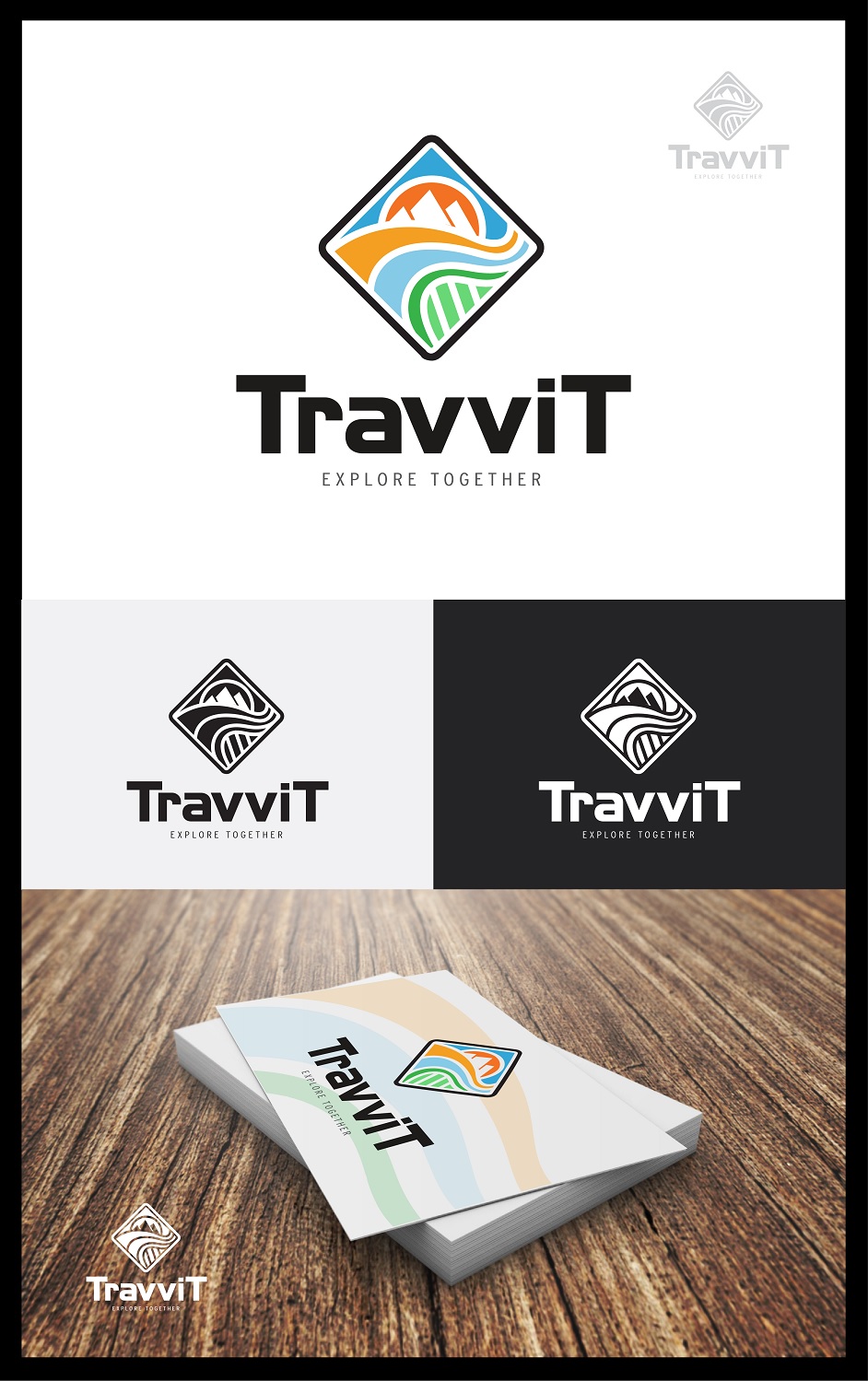 Logo Design by Kira Graphics for Travvit.com | Design #17939576