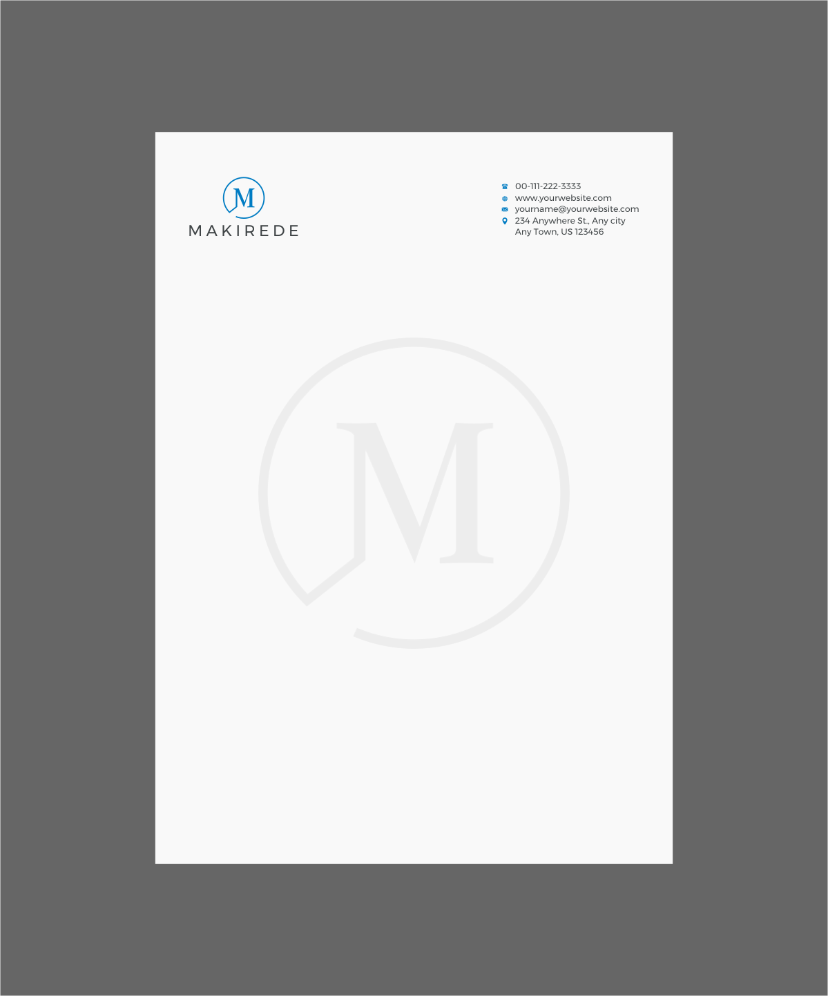 Letterhead Design by INDIAN_Ashok for Makirede | Design #17923842