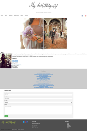 wedding photography website for top wedding photographer | Web Design by Designer Mate