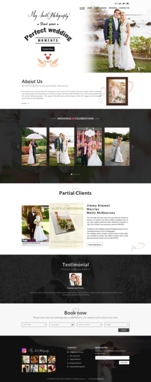 wedding photography website for top wedding photographer | Web Design by Da Miracle