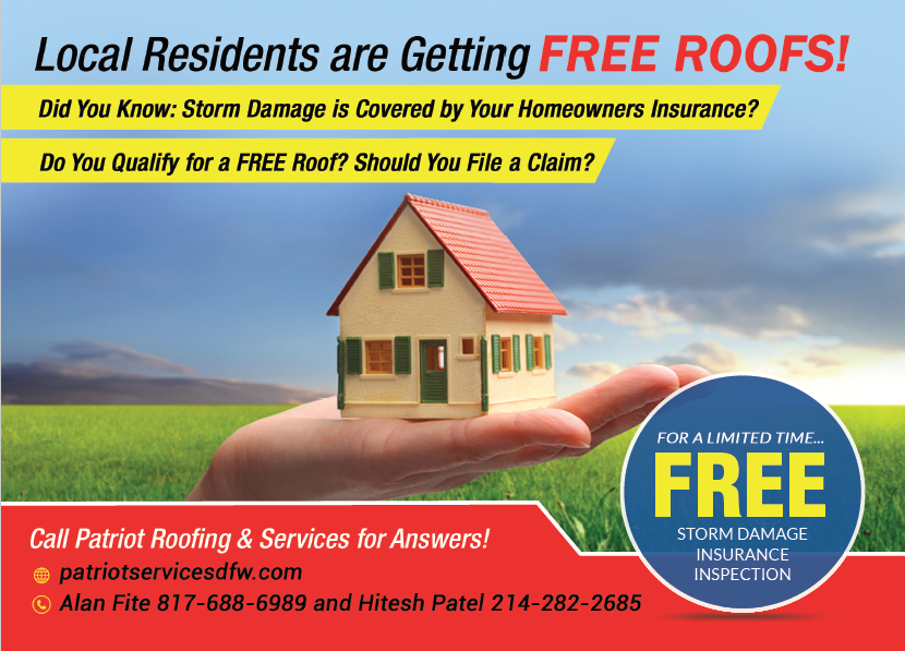 Postcard Design by aspiremedia for PATRIOT ROOFING | Design #17976829