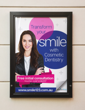Cosmetic Dental Advert For lift in busy CBD | Vector Design by andrew3344