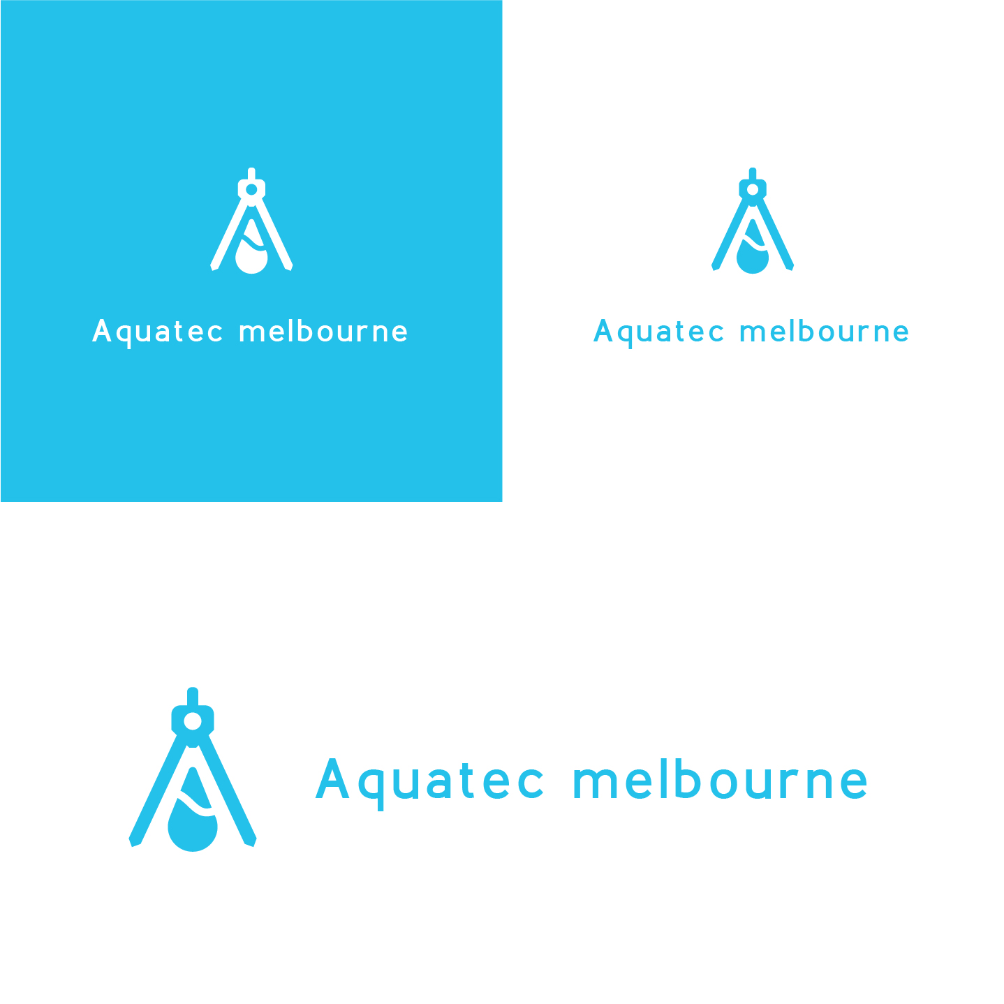 Logo Design by ruben 3 for Aquatec Melbourne  | Design #17952140