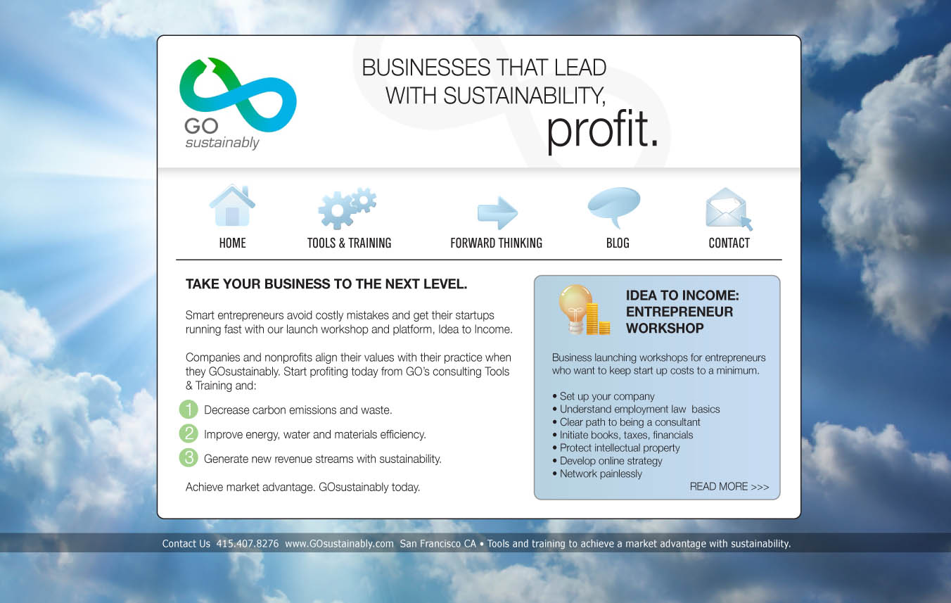 Web Design par Kate Carlson pour GOsustainably | Design : #48983