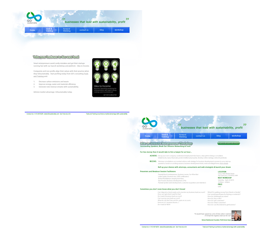 Web Design by Gekko Web Design for GOsustainably | Design #48726
