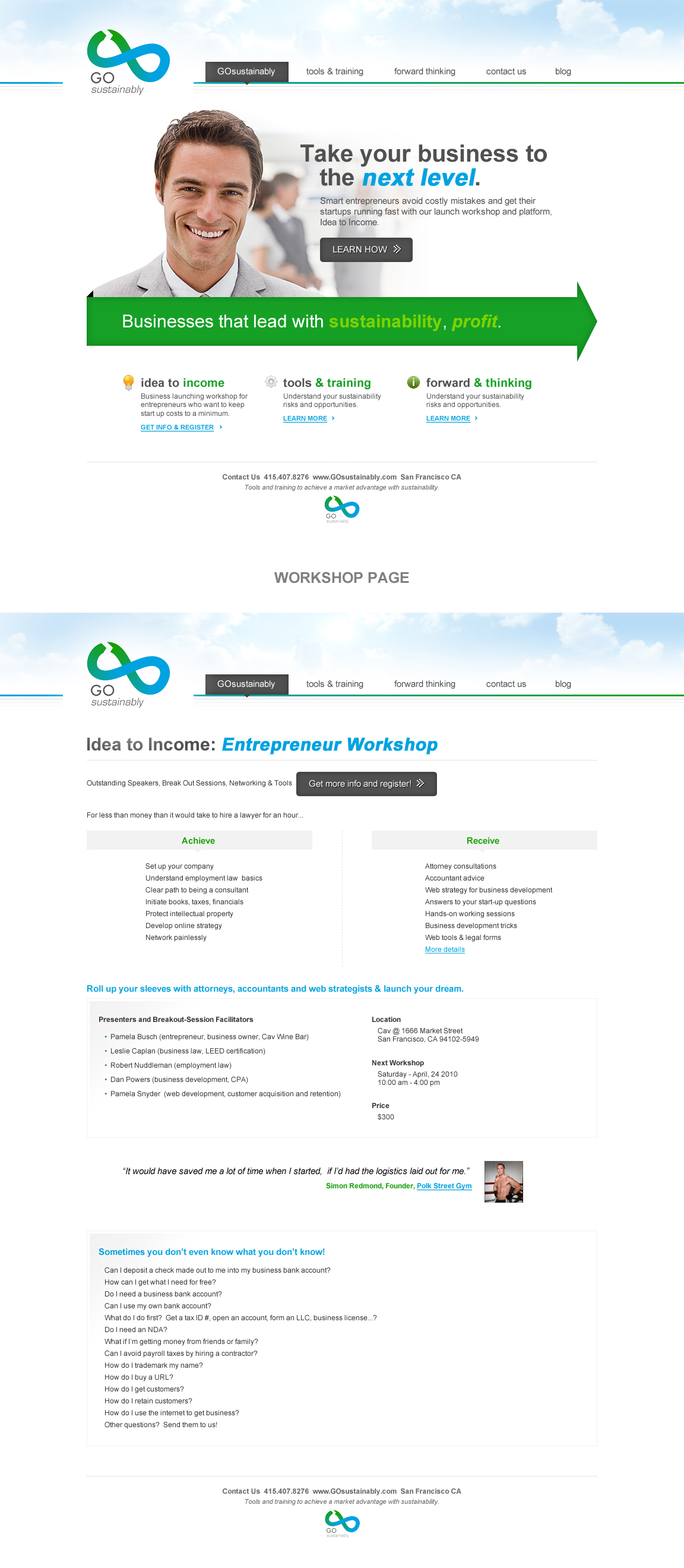Web Design by jsondesigns for GOsustainably | Design #48212