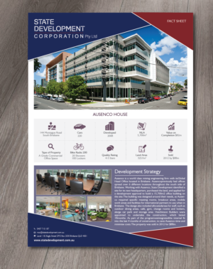 Diseño de Flyer por alex989 para state development corporation pty ltd | Diseño: #18037298