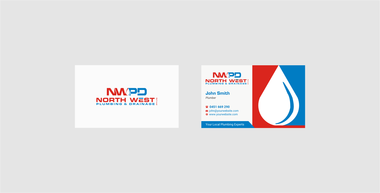 Diseño de Tarjeta de Presentación por INDIAN_Ashok para North West Plumbing & Drainage Pty Ltd | Diseño #17928540