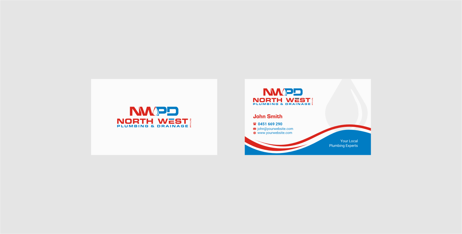 Diseño de Tarjeta de Presentación por INDIAN_Ashok para North West Plumbing & Drainage Pty Ltd | Diseño #17928542
