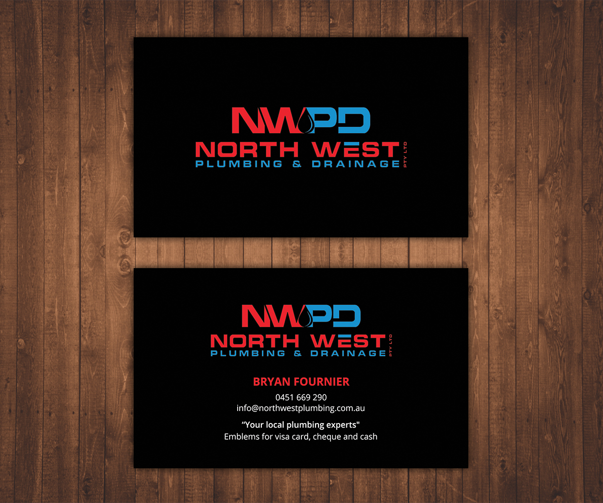 Diseño de Tarjeta de Presentación por Stylez Designz para North West Plumbing & Drainage Pty Ltd | Diseño #17929624