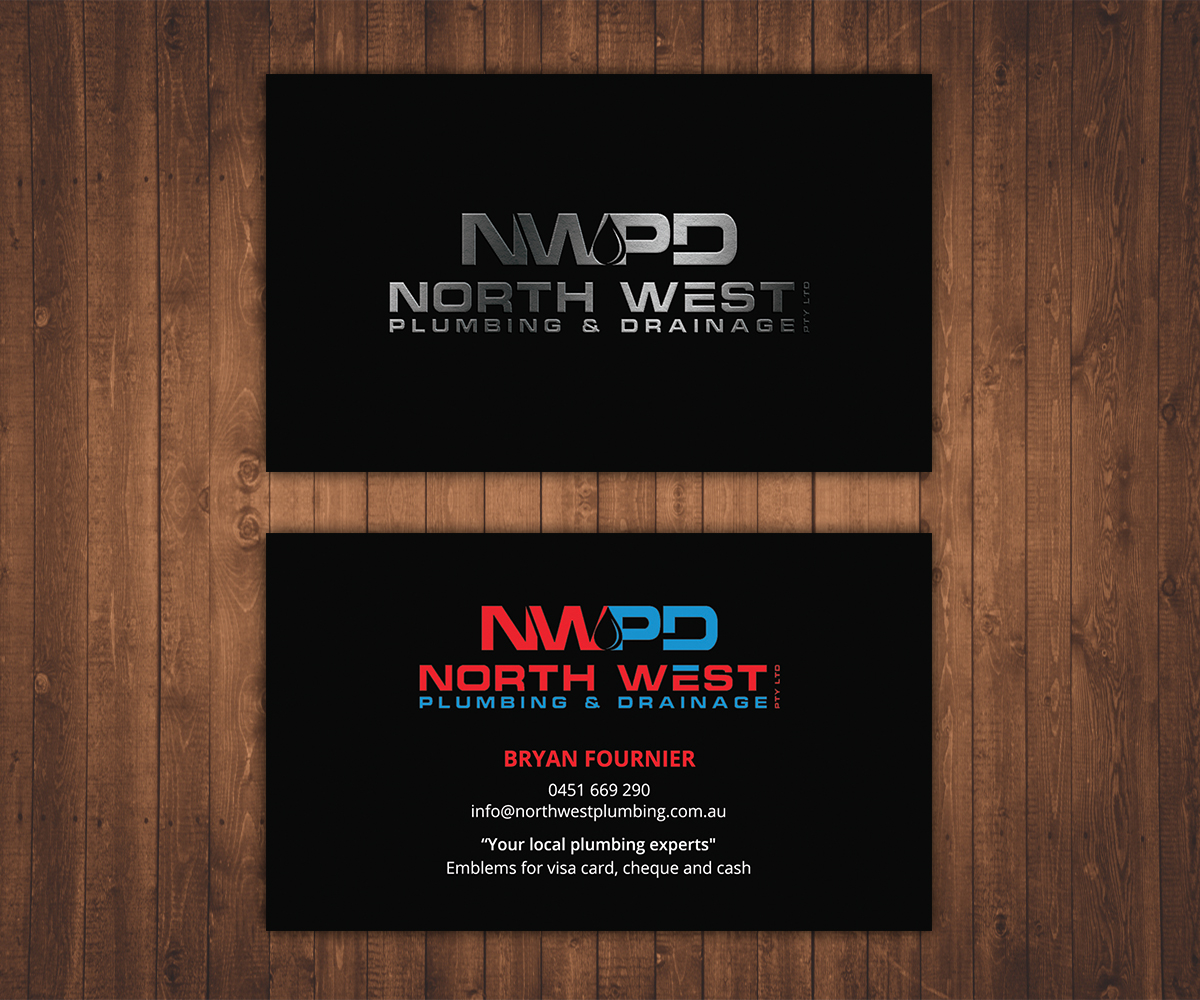 Diseño de Tarjeta de Presentación por Stylez Designz para North West Plumbing & Drainage Pty Ltd | Diseño #17929627