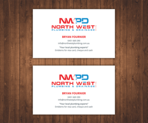 Diseño de Tarjeta de Presentación por Stylez Designz para North West Plumbing & Drainage Pty Ltd | Diseño: #17929630