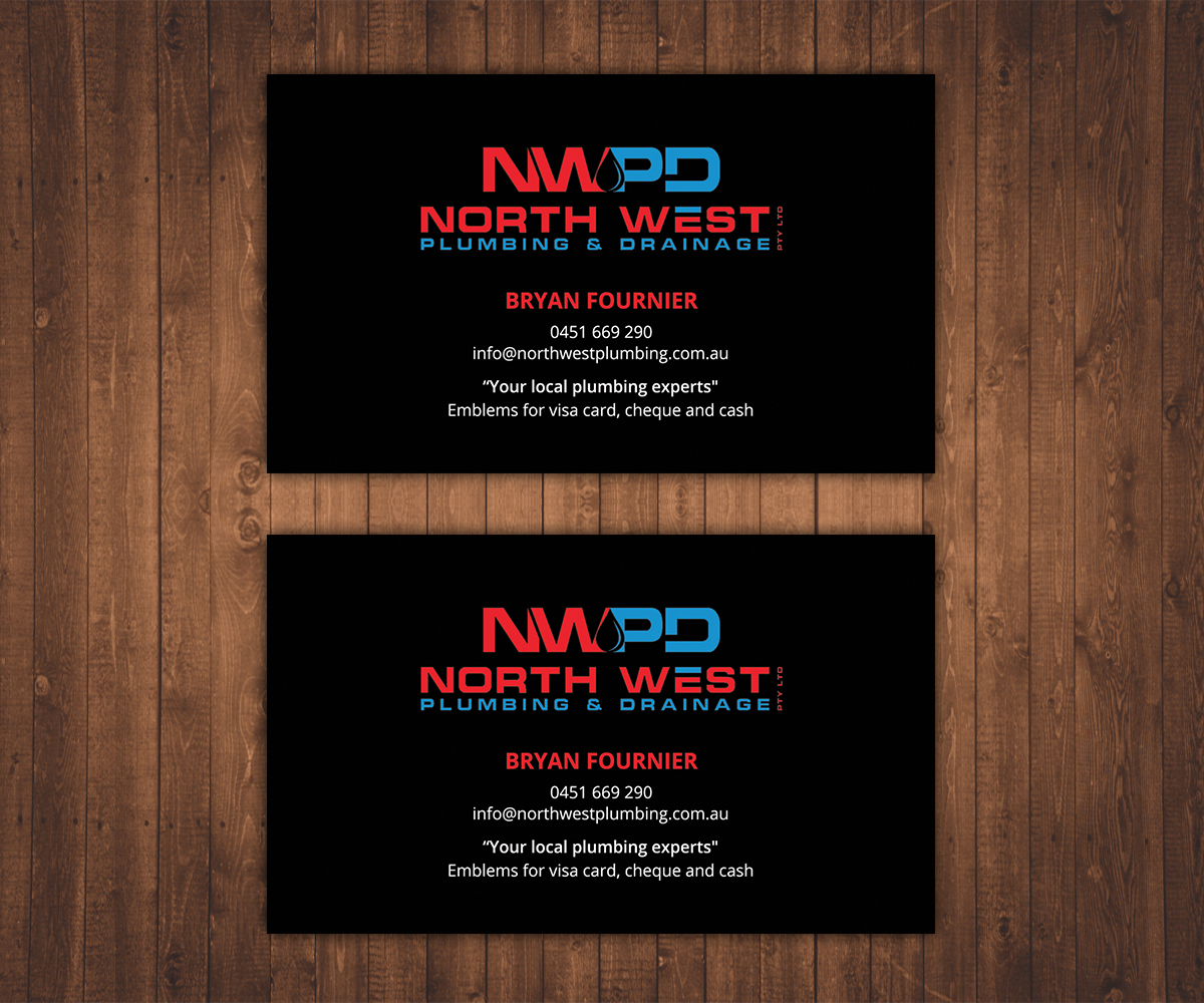 Business Card Design by Stylez Designz for North West Plumbing & Drainage Pty Ltd | Design #17929631
