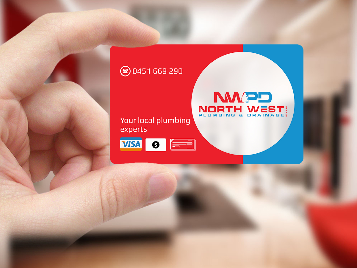 Design de Carte de Visite par Creations Box 2015 pour North West Plumbing & Drainage Pty Ltd | Design #17930541
