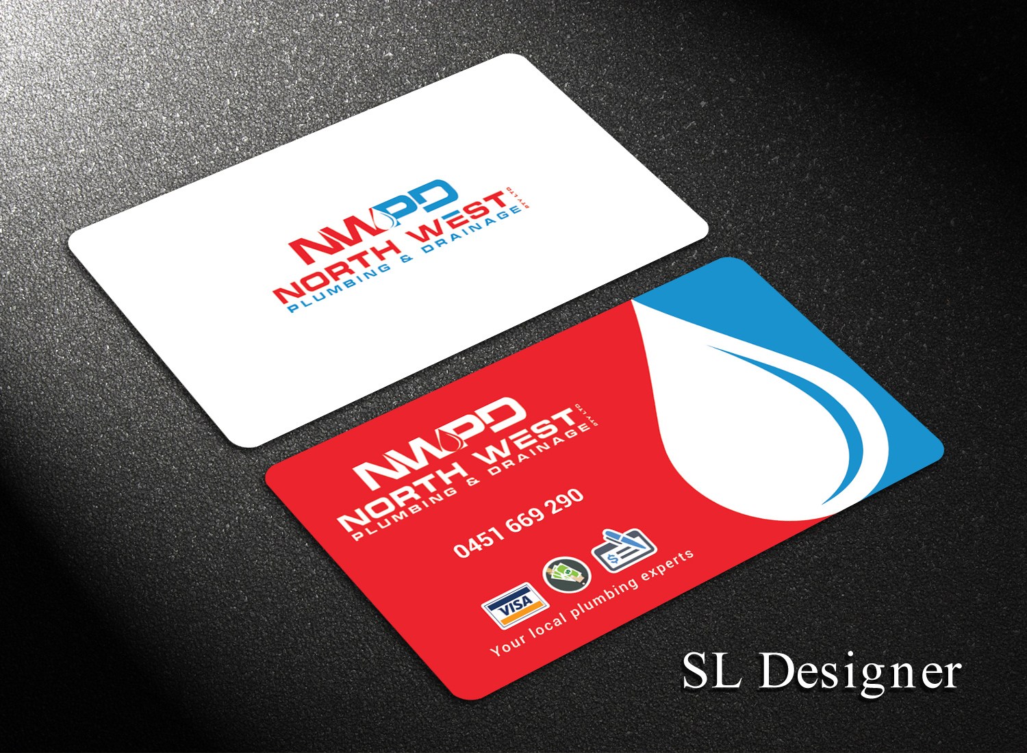 Diseño de Tarjeta de Presentación por SL Designer para North West Plumbing & Drainage Pty Ltd | Diseño #17929928