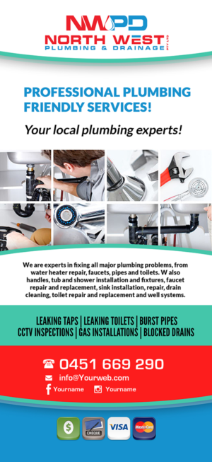 Flyer Design by VEGA-Designs for North West Plumbing & Drainage Pty Ltd | Design: #17928886