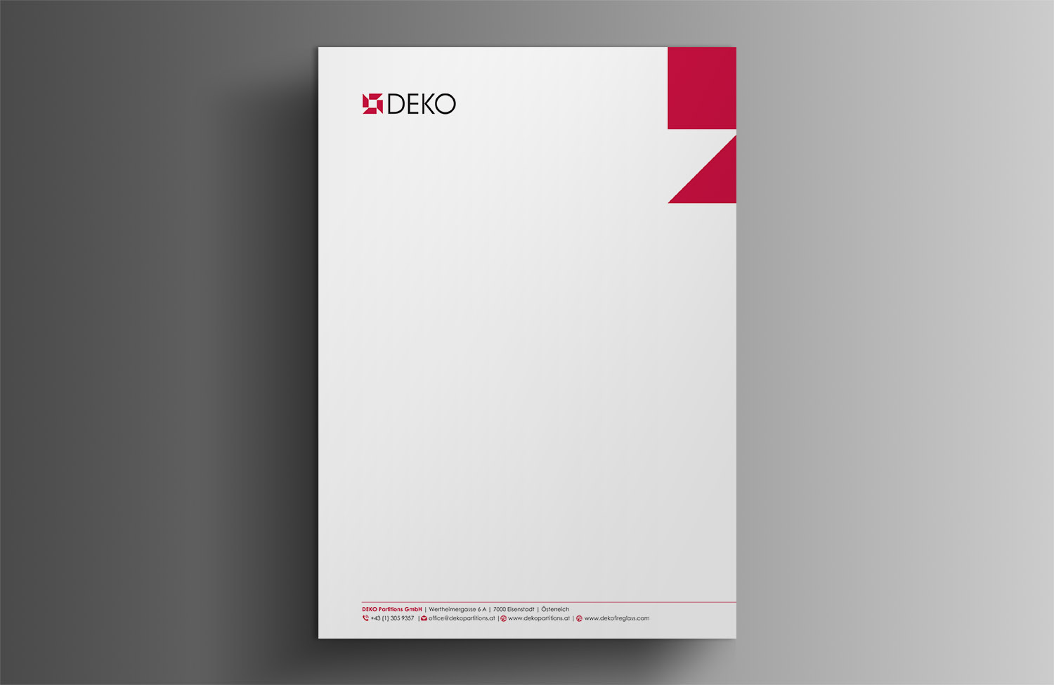 Briefkopf-Design von Xpert für DEKO Partitions GmbH | Design #17949563