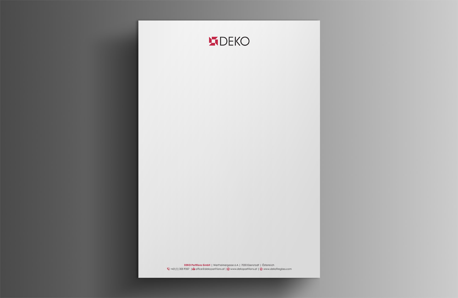 Briefkopf-Design von Xpert für DEKO Partitions GmbH | Design #17949565