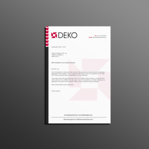 Letterhead Design by Creations Box 2015 for DEKO Partitions GmbH | Design: #17941809