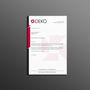 Letterhead Design by Creations Box 2015 for DEKO Partitions GmbH | Design: #17941811