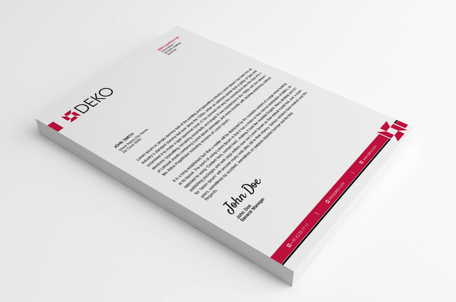Letterhead Design by SL Designer for DEKO Partitions GmbH | Design #17930512