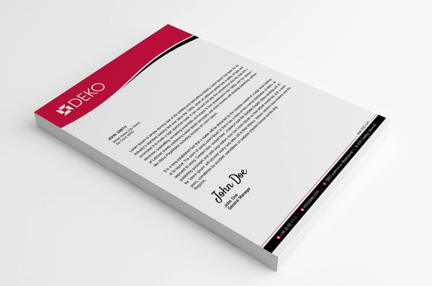 Letterhead Design by SL Designer for DEKO Partitions GmbH | Design #17930513