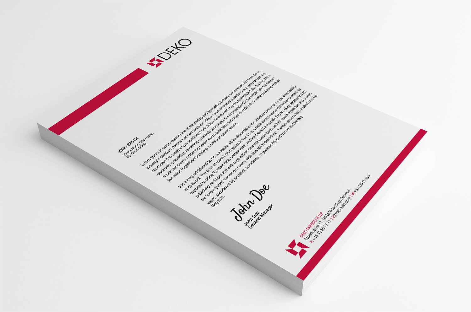 Letterhead Design by SL Designer for DEKO Partitions GmbH | Design #17930520