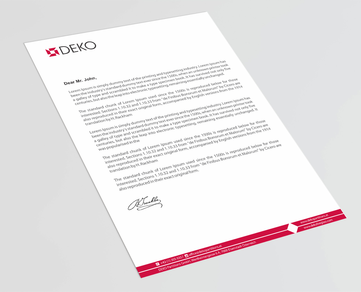 elegant personal letterhead