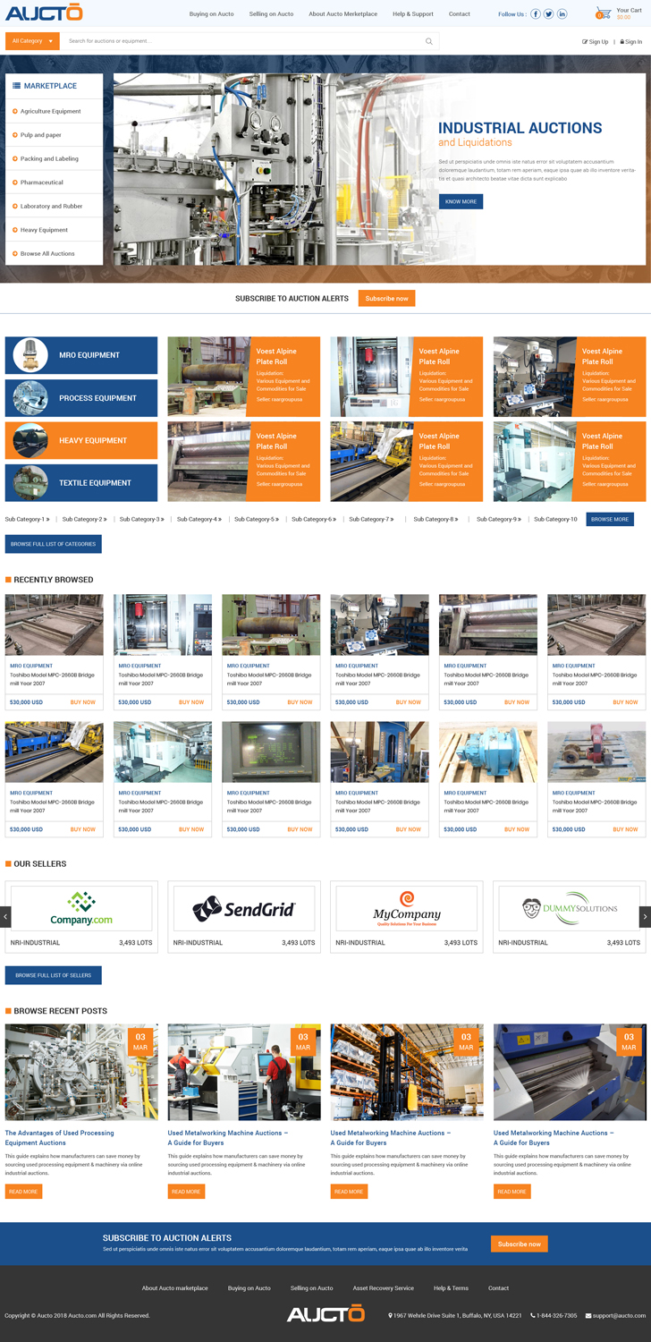 Web Design by Sujit Banerjee for Aucto Inc. | Design #17973203