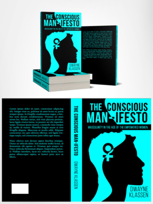 The Conscious MAN-Ifesto Book Cover | Design de Couverture de Livre par Estratosphera