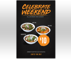 Celebrate Weekends | Diseño de Póster por Luniere Designs