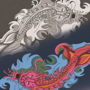 DRAGON KOI  T SHIRT DESIGN PROJECT FOR CLOTHING COMPANY | T-Shirt-Design von A.STUDIO