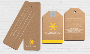 Atacama Home- Hang tags for Modern Handmade Home Decor products  | Diseño de Empaque por TracyInspires
