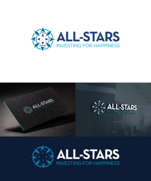 Compnay Name: All-Stars Investment  Tagline in both languages: Investing in Happiness ??????   | Logo Design by Sergio Coelho