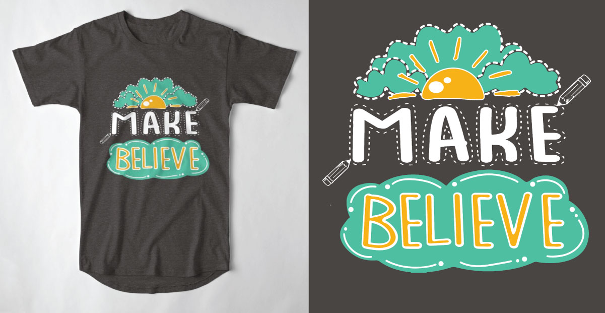 T-shirt Design by Olga V-art for Make Believe | Design #17945646
