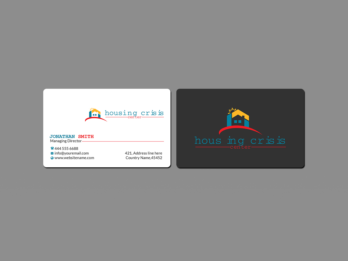 Business Card Design by Creations Box 2015 for Housing Crisis Center | Design #17944819