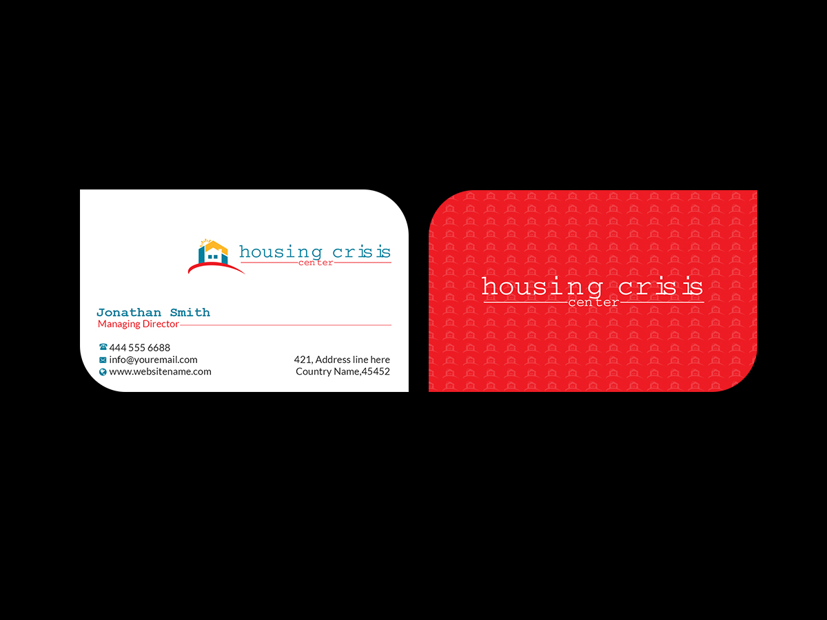 Visitenkarten-Design von Creations Box 2015 für Housing Crisis Center | Design #17947874
