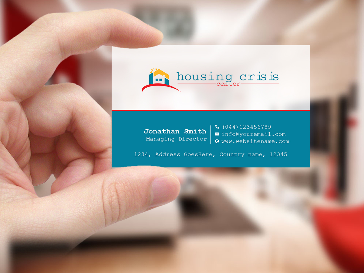 Visitenkarten-Design von Creations Box 2015 für Housing Crisis Center | Design #17947876