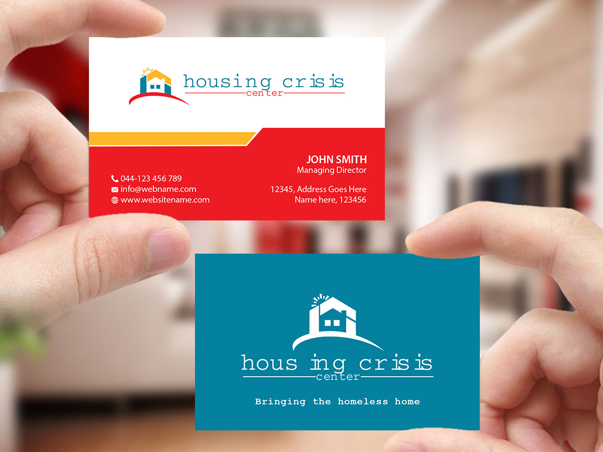 Business Card Design by Creations Box 2015 for Housing Crisis Center | Design #17950548