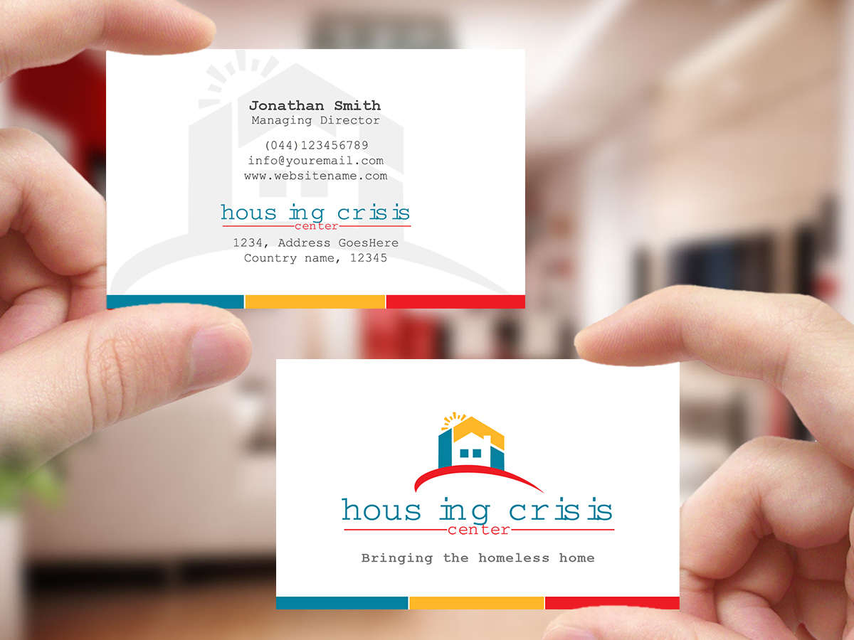 Business Card Design by Creations Box 2015 for Housing Crisis Center | Design #17950550