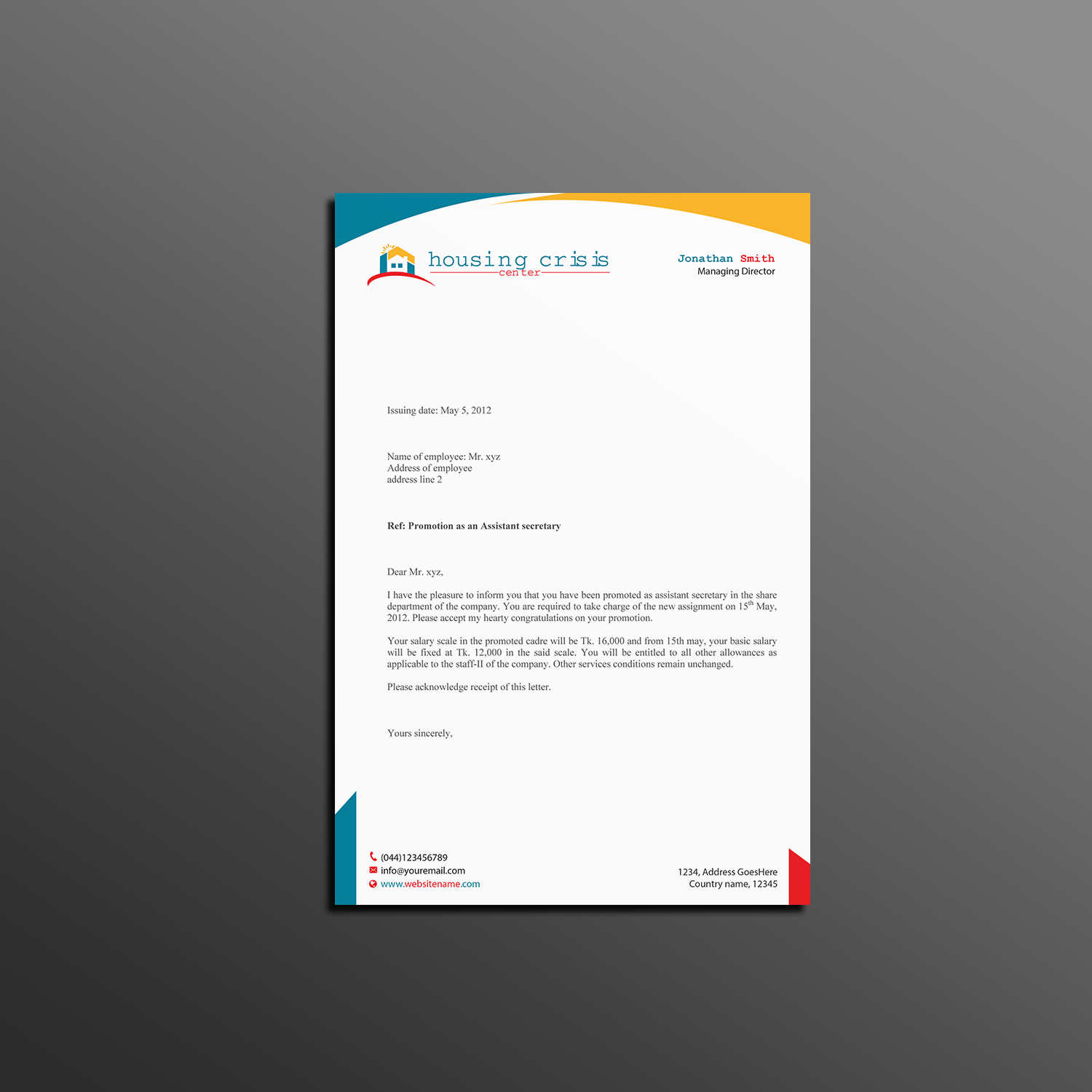 Design de Carte de Visite par Creations Box 2015 pour Housing Crisis Center | Design #17951063